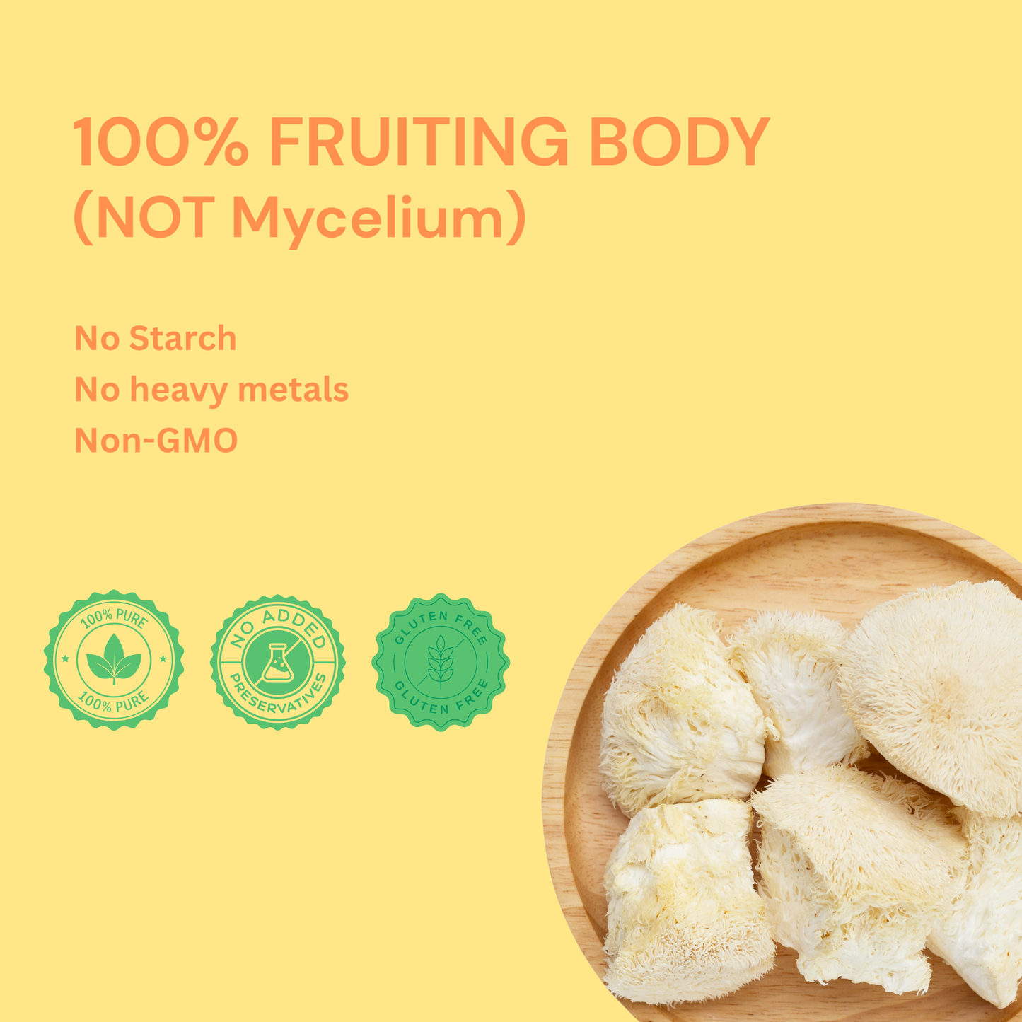 Lion's Mane Mushroom | Brain Health - Immune & Nervous System Support | 60 Caps