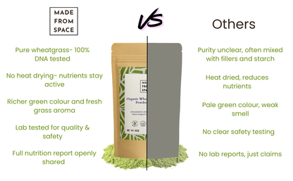 USDA Organic Wheat Grass (100g), GMP & NPOP Certified Organic