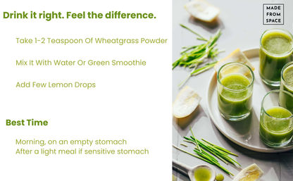 USDA Organic Wheat Grass (100g), GMP & NPOP Certified Organic