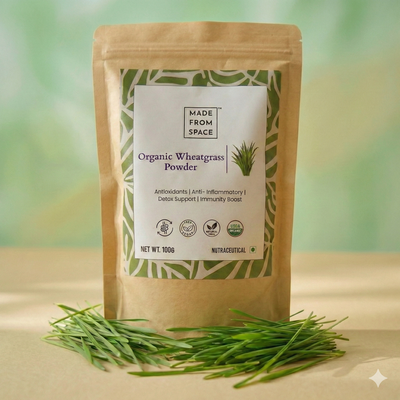 USDA Organic Wheat Grass (100g), GMP & NPOP Certified Organic