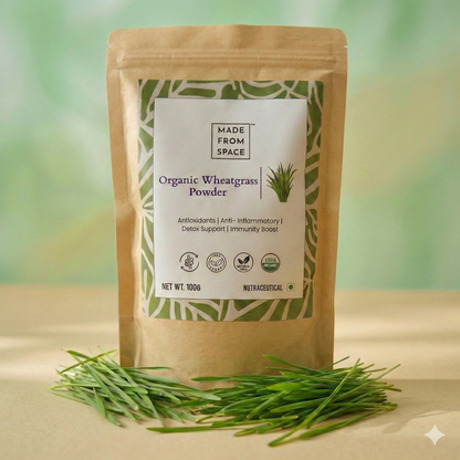 USDA Organic Wheat Grass (100g), GMP & NPOP Certified Organic