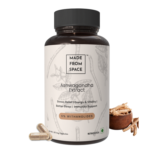 Ashwagandha (500 mg) | Extra Strength Natural Formulation | Support strength & energy | 5% Withanolide Extract - 60 Caps